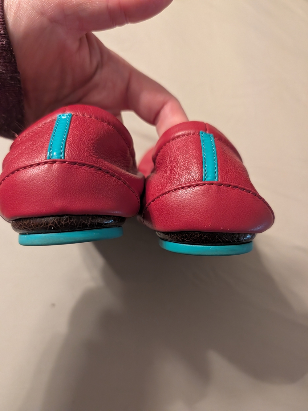 Cardinal Red Leather Tieks